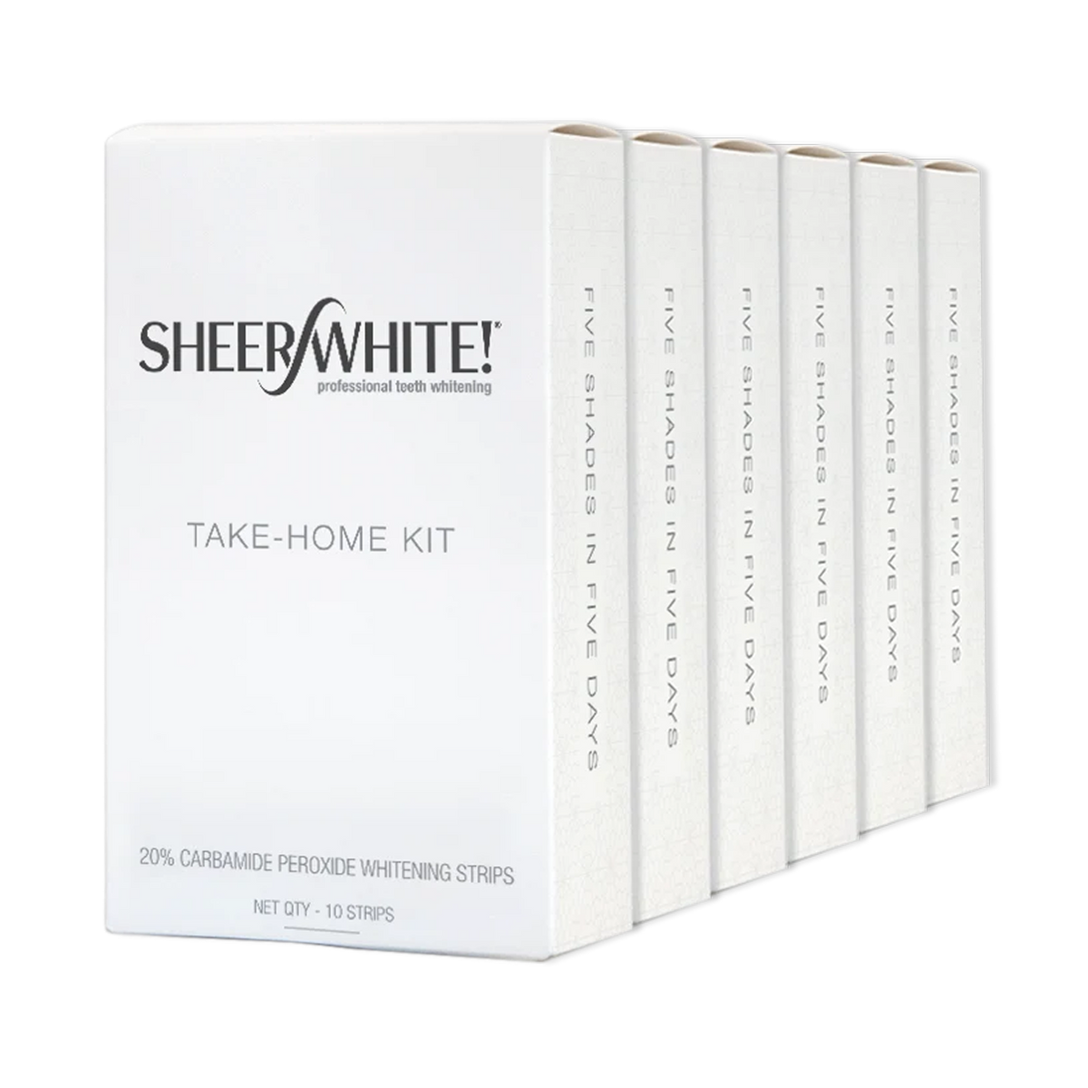 Sheer White whitening strips, take home kit