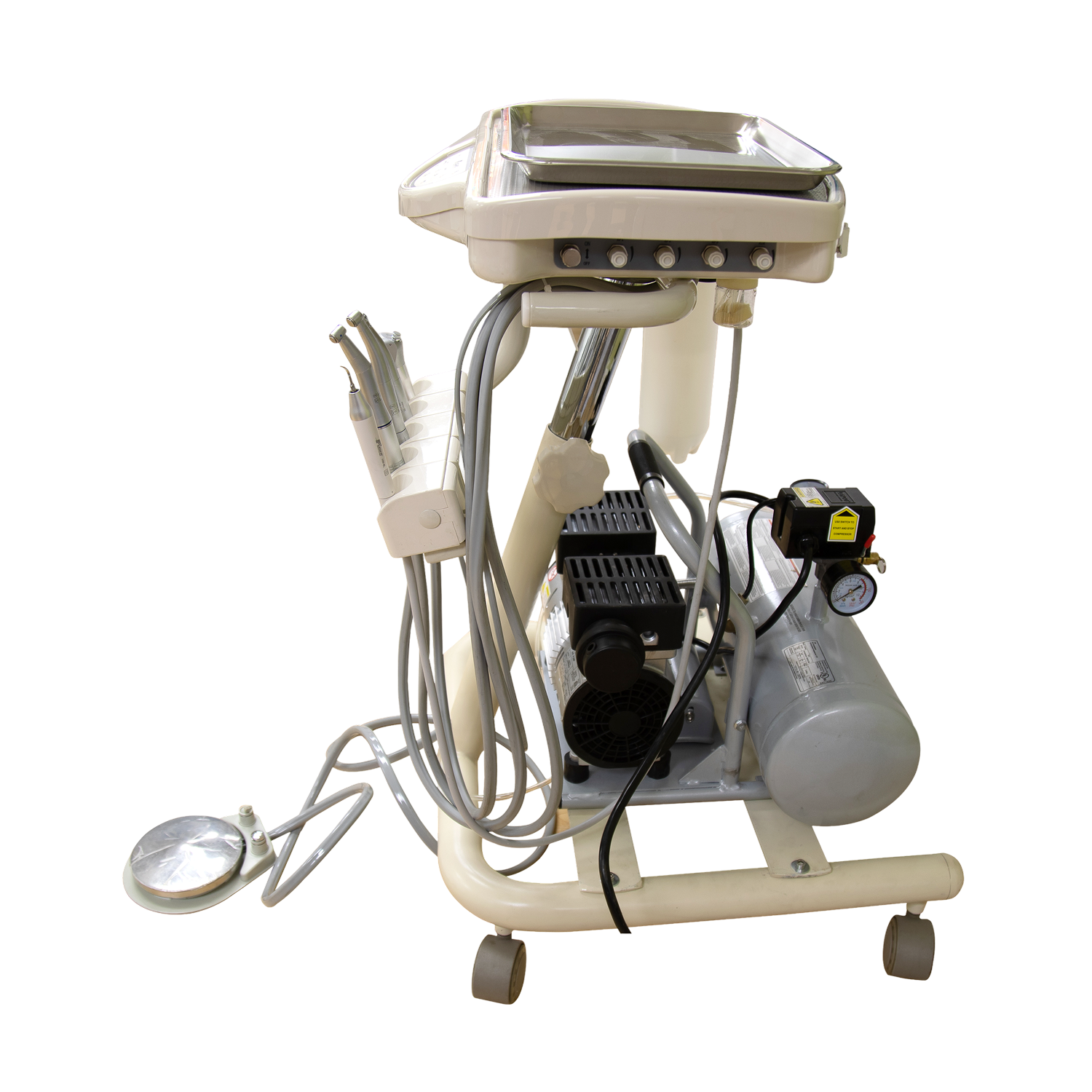 Portable Mobile Cart with Integrated Compressor